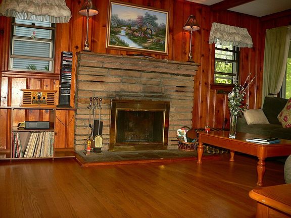 Refinished beautiful oak hardwood floors
