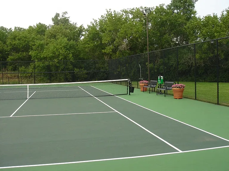 Included is a new tennis court