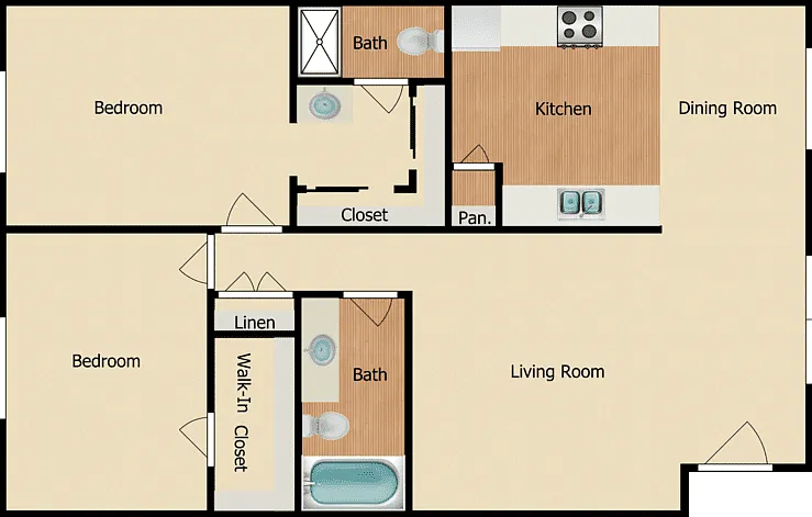 Plan H Floorplan Diagram