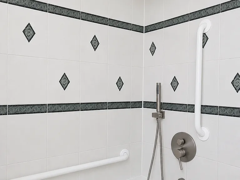 Tub with sliding doors and wand