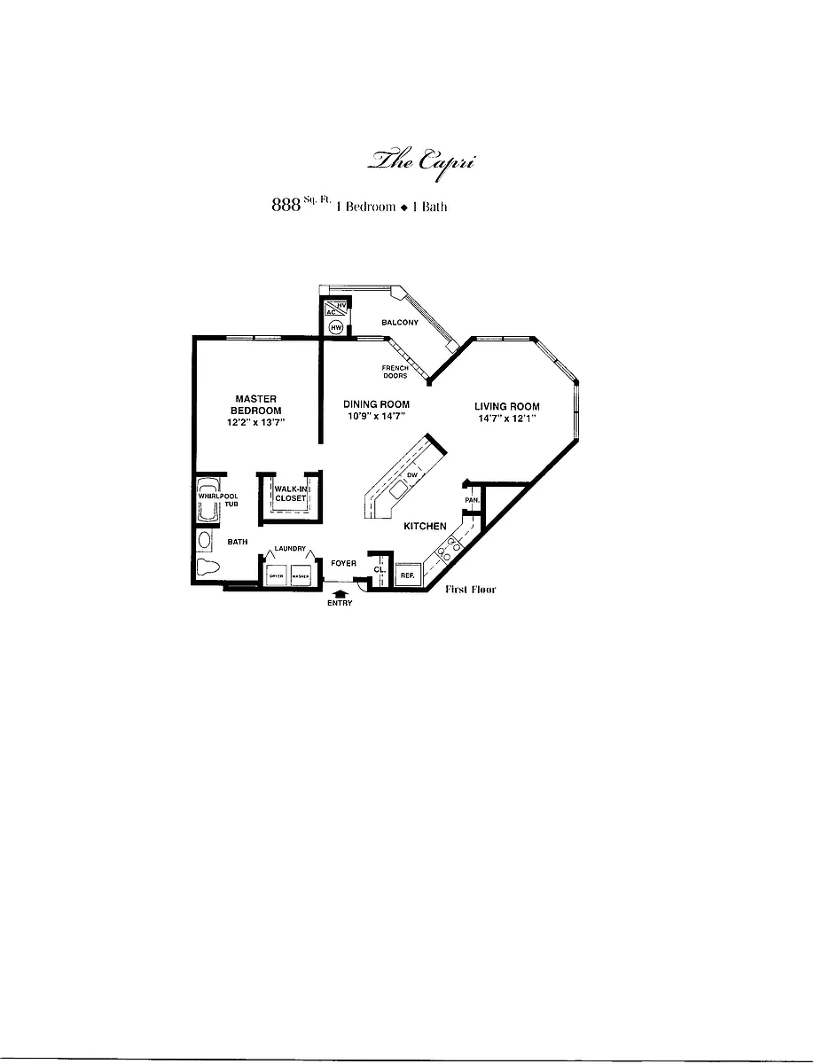 Floor plan $3.20/sq.ft. - Capri