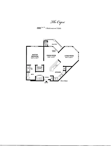 Floor plan $3.43/sq.ft. - Capri