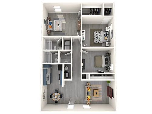 Floor plan C1 3 Bed / 2 Bath