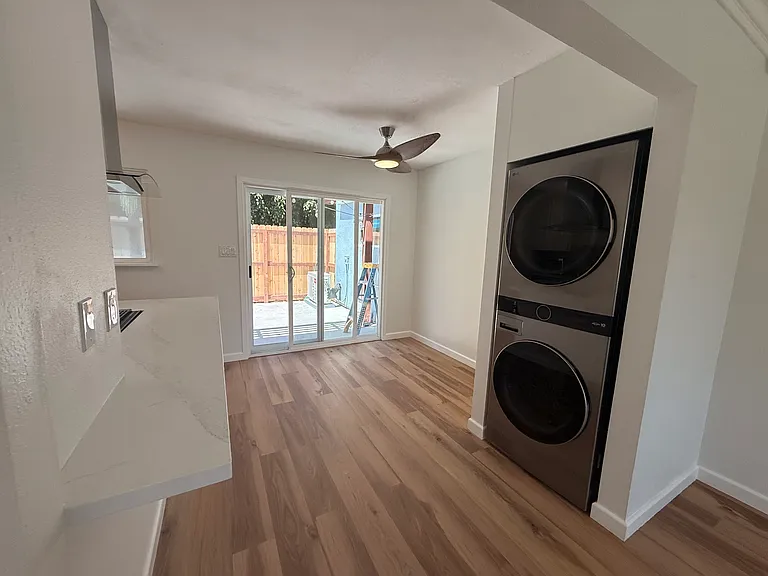 new washer dryer - access to outdoor space