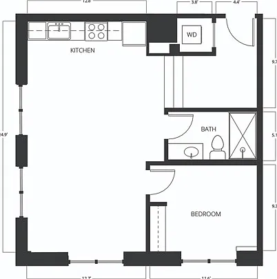 1 Bed | 1 Bath | 589-615 SQ FT 1 Bed | 1 Bath | 589-615 SQ FT