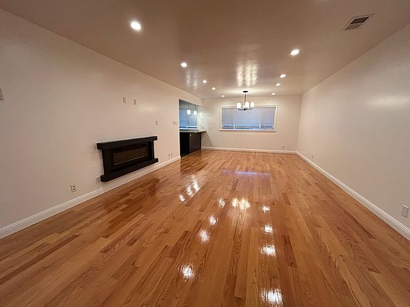 Living room with electric fireplace
