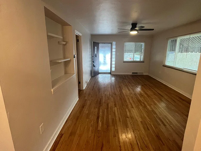 Living area facing front foor
