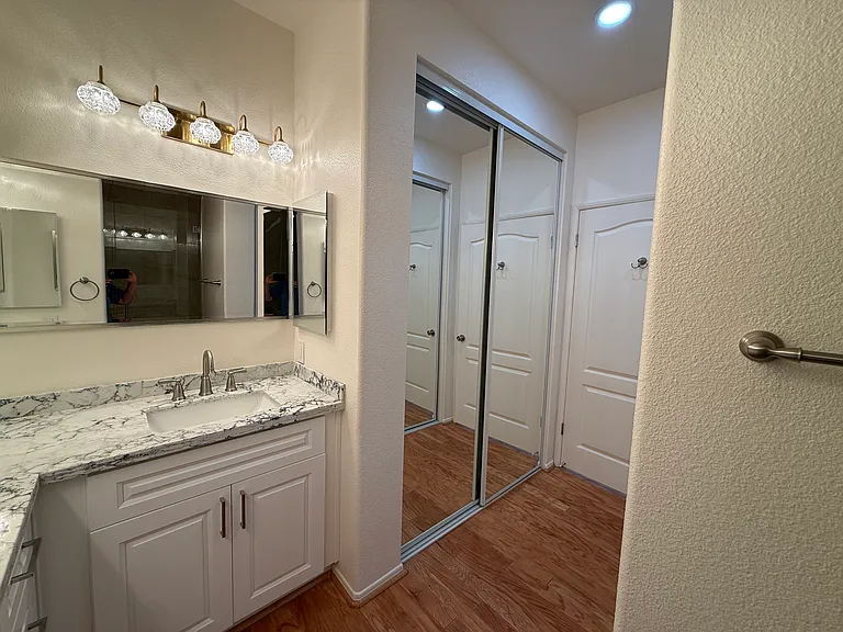 View of Master bathroom closet.