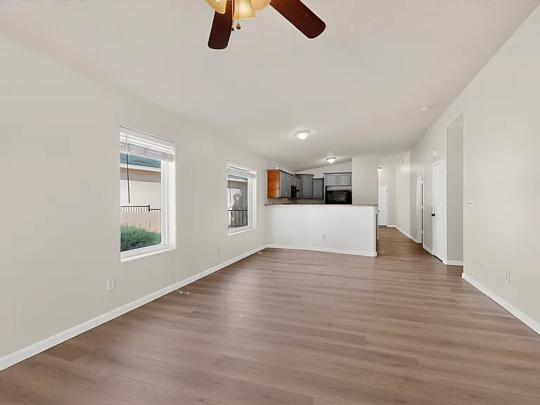 The open concept common space flows from one space to the next.