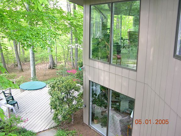 Back yard from sun porch deck