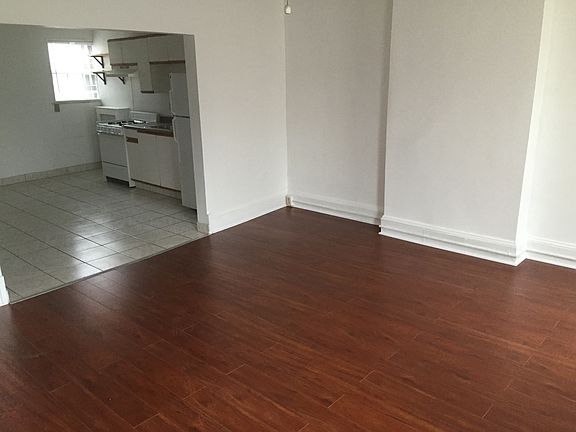 living room into kitchen