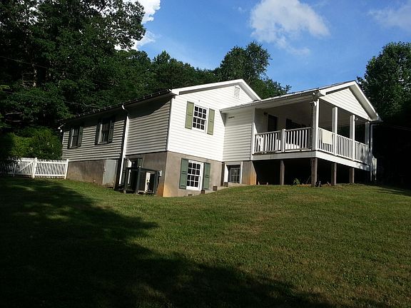 Back of cottage and back porch