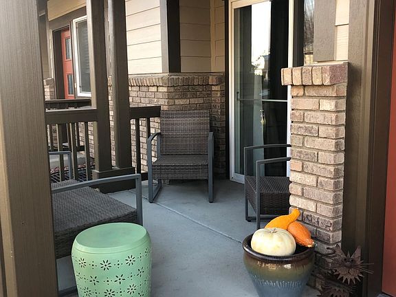 Porch on north side of townhome in Autumn