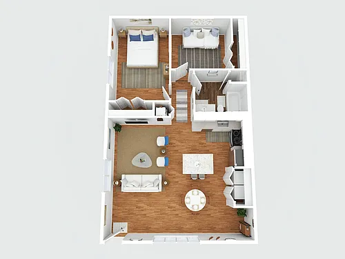 Floor plan Two Bed One Bath