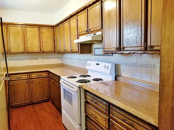 Kitchen showing range