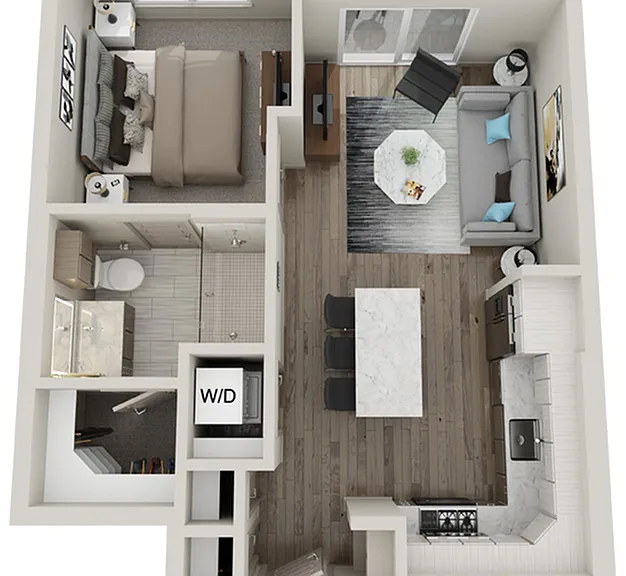 A: 1bed 1bath A: 1bed 1bath