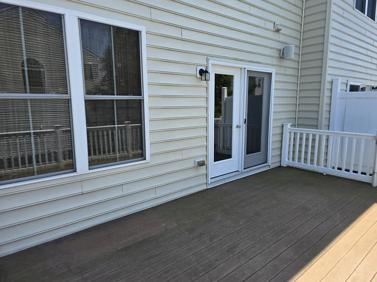 Second floor door from deck to dining room.