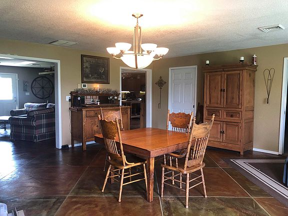 Open concept. Stained concrete