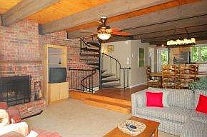 Living room view to kitchen