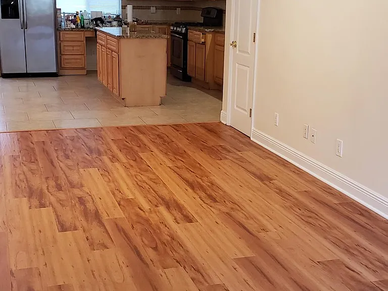 Living room with beautiful flooring