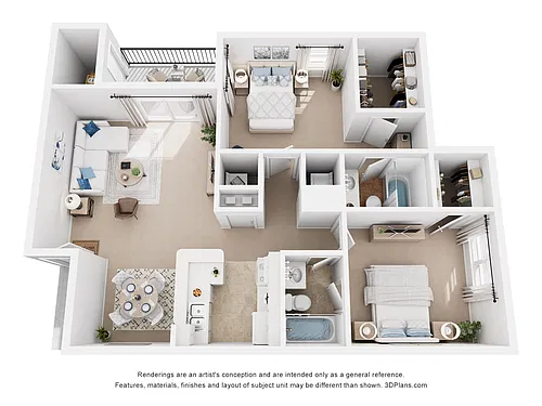 Floor plan B280 THE SPRUCE - 2 Bedroom, 2 Bathroom
