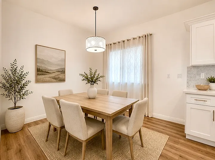Furnished photos are virtually staged for reference. No furnishings are included with lease.