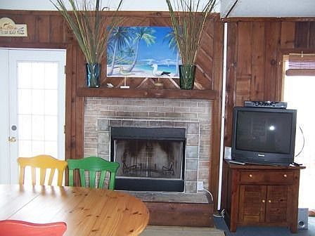 Wood burning fireplace