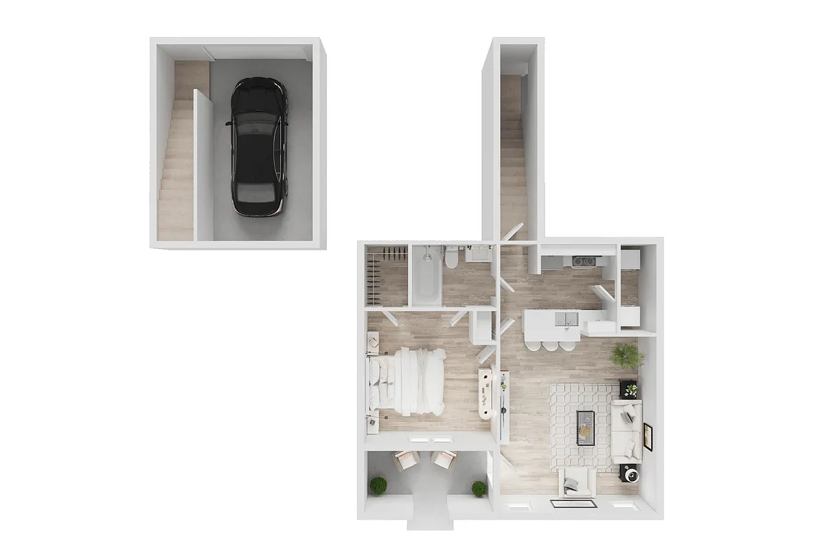 Floor plan A1 - Attached Garage