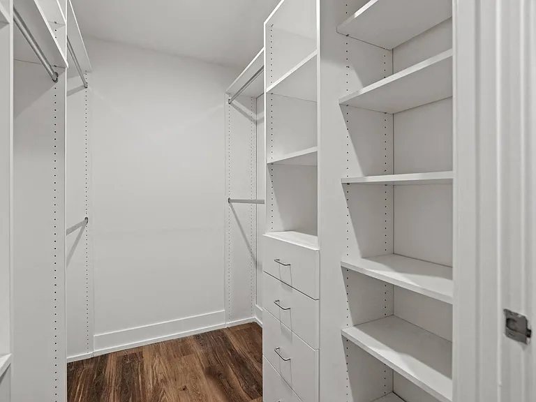 Walk-In Closet with Built-In Organizers