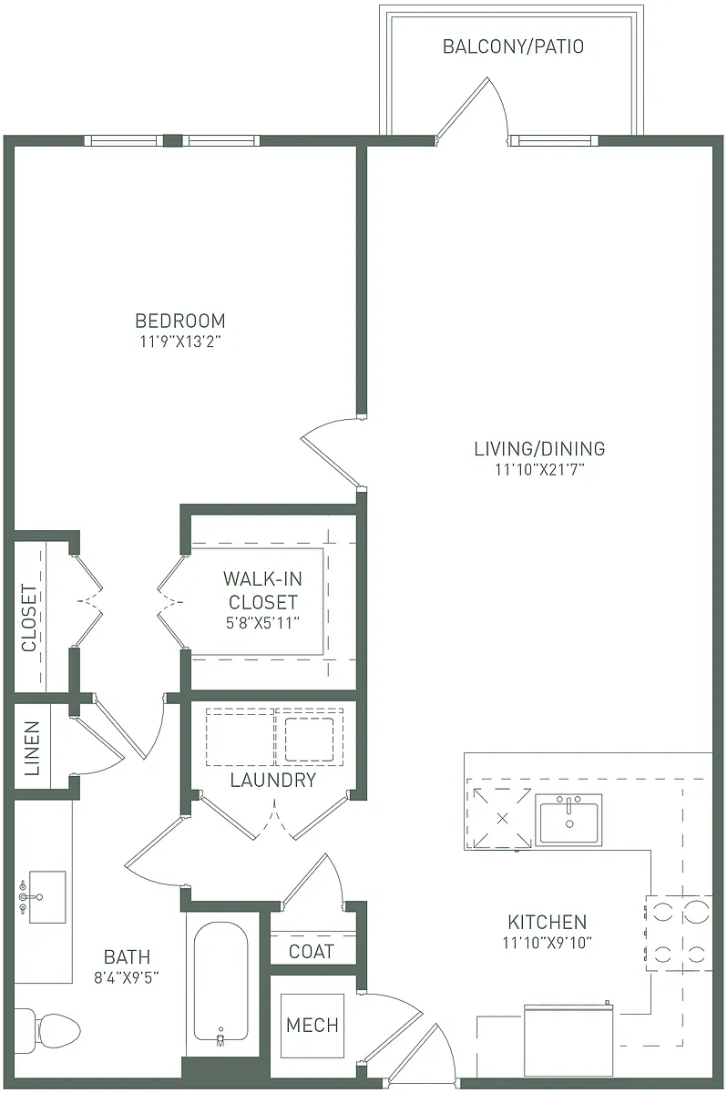 Floor plan 1X1