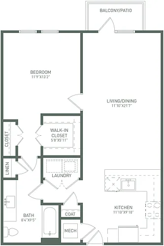 Floor plan 1X1