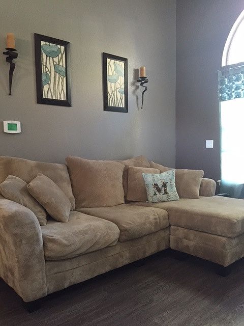 Living Room with vaulted ceilings