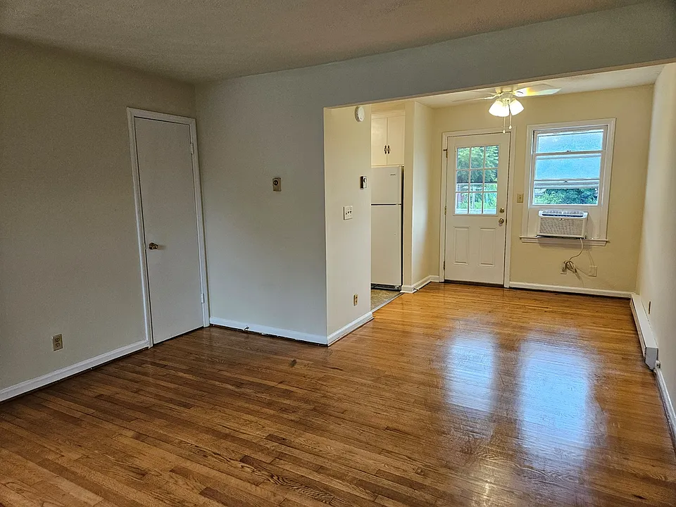 Living room into dining area