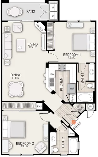 Floor plan Quail Ridge - Plan I
