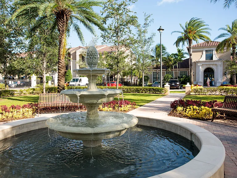 Fountain At Community Entrance.