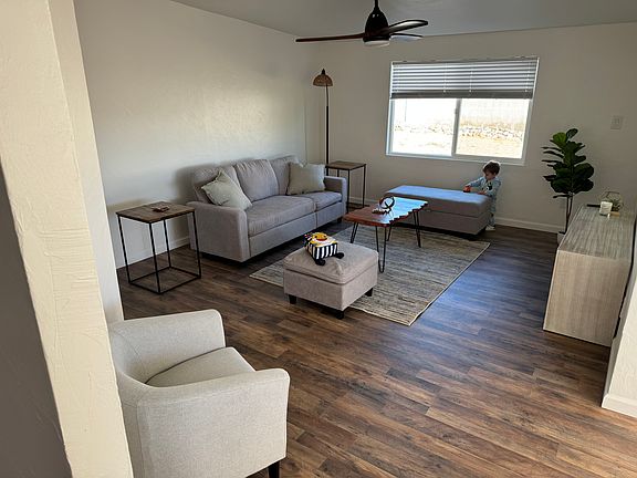 Fully furnished living area with new cozy furniture. There is also a 65" flat screen with wi-fi included.