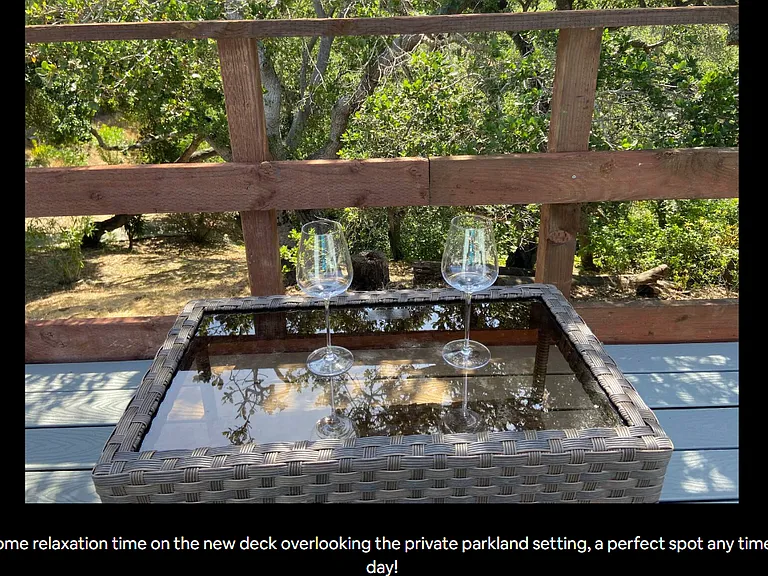 Enjoy hours on the large private deck