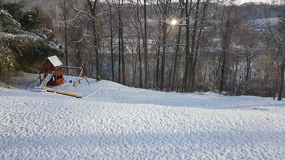 The view of the river winter