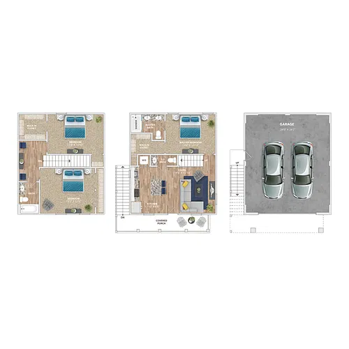 Floor plan Pamplico w/Garage
