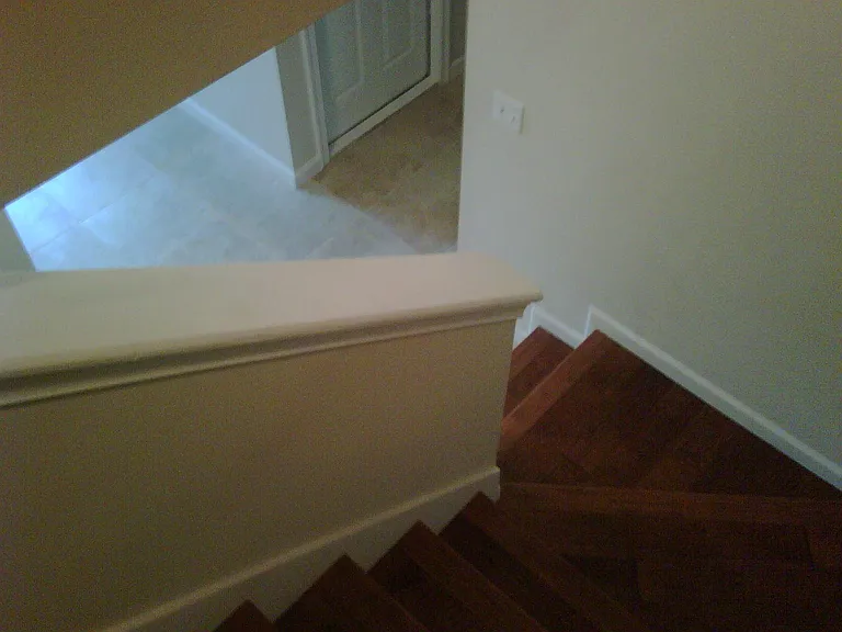 downstairs