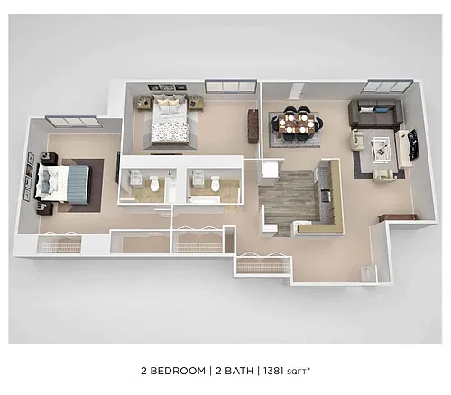Floor plan PCH 2 Bdrm - C