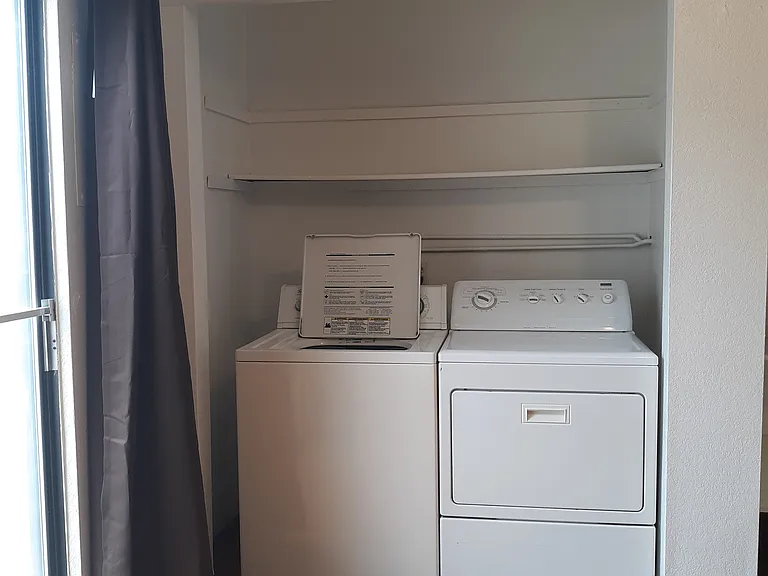 Washer and dryer in kitchen