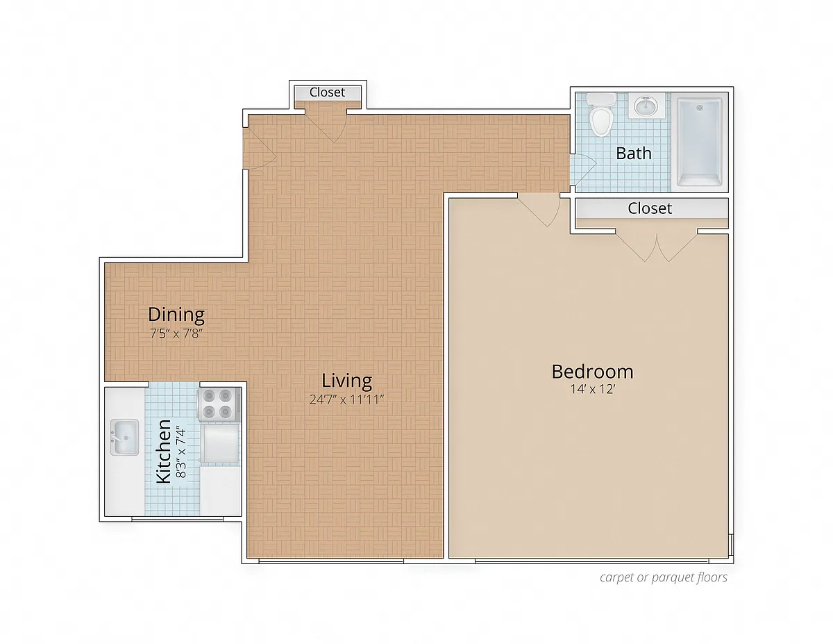 Floor plan One Bedroom