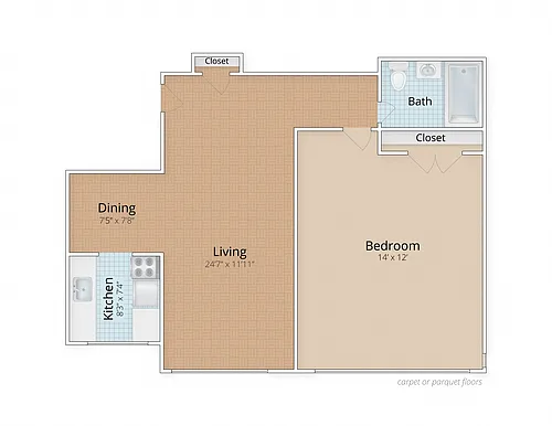 Floor plan One Bedroom