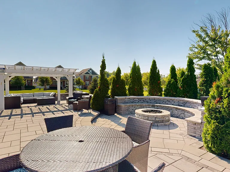Outdoor seating and fire pit