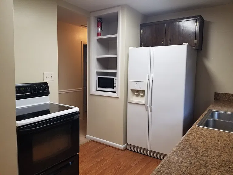 Stove on left.