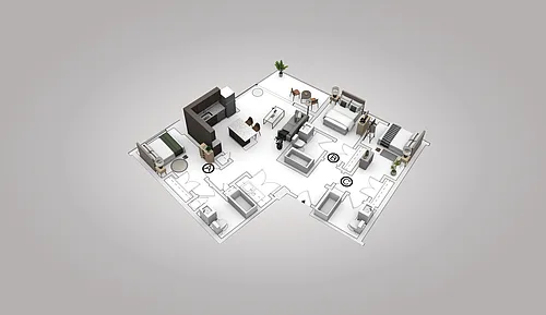 Floor plan Co-living 3B