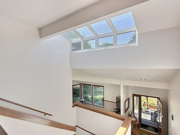 Center staircase with open skylight