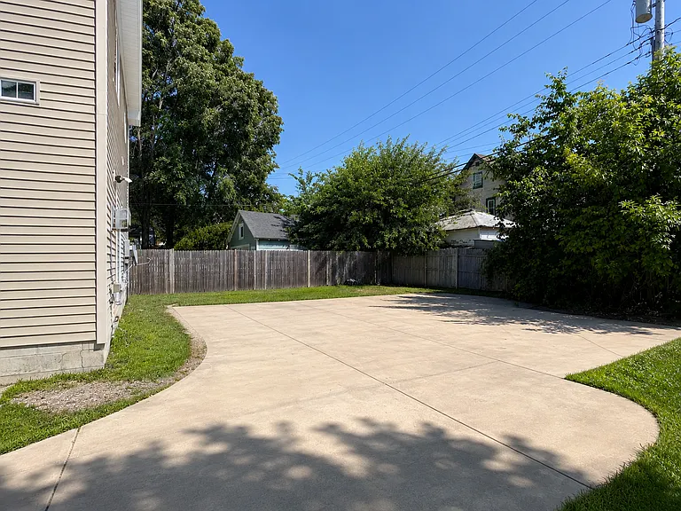 Off street parking spots at the back of the home