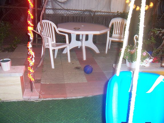 patio in back yard